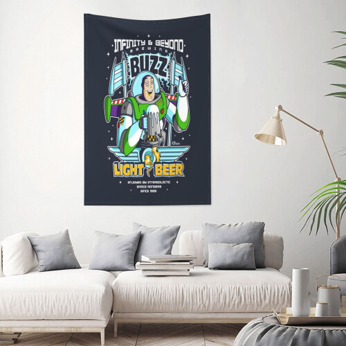 Ταπισερί Buzz Lightyear για άνδρες, διακόσμηση τοίχου υπνοδωματίου αγοριών, σαλόνι, 1