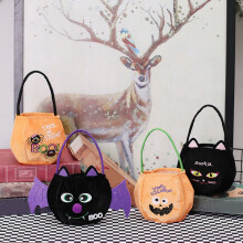 ckepdyeh Halloween Candy Bags with Handles Candy Storage Bucket Halloween Candy Bucket Bags Tote Kids' Favor for Halloween