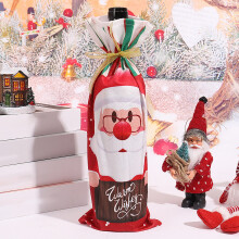 Xubond Christmas Christmas Rope Strap Printed Wine Set Red Champagne Bottle Cartoon Kitchen Pour Spouts For Liquor Bottles