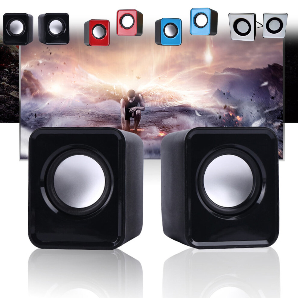 Jacenvly Mini Usb Speaker For Desktop, Laptop - Portable With Good Sound Quality, Compatible With Multimedia Devices, A Pair 9340258926556