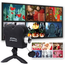 Halloween Kerst Holografische Projectie Raamprojector12Films Projector Led Verlichting Met Statief Thuis Feest Decoratie