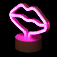 Piros ajkak neon LED fény éjszakai lámpa akril műanyag jég gyerekszobai lámpák fehér