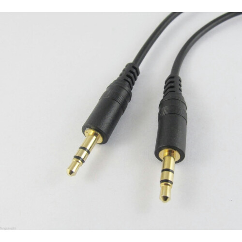 FOR5pcs επιχρυσωμένο καλώδιο στερεοφωνικών ακουστικών 3,5 χιλιοστών 1/8 Aux αρσενικό σε