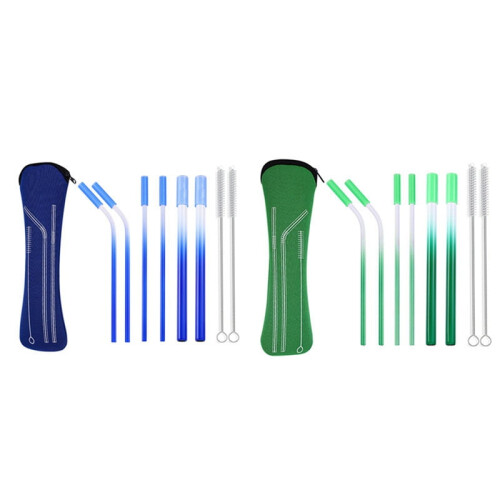 Σετ 16 τεμαχίων Σετ μεταλλικών καλαμακιών από ανοξείδωτο ατσάλι 304, πολύχρωμα