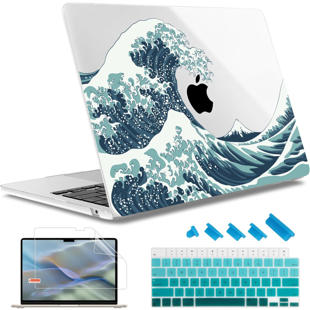Compatible With Macbook Air 15 Inch Case Model A2941 M2 A3114 M3 Chip 2023 2024 Release, Protective Cover 9340258926648
