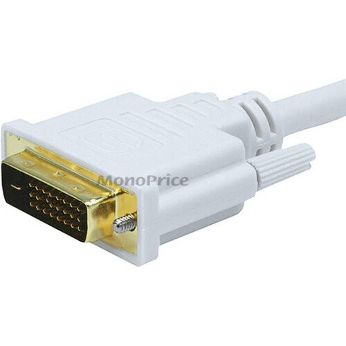6ft 28AWG DisplayPort to DVI Cable - White 1