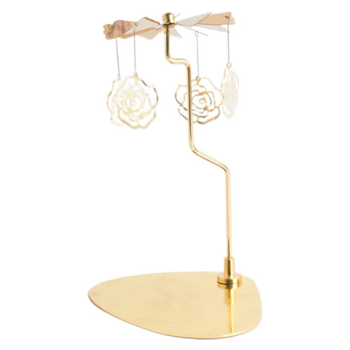 TureClos Rotating Spinner Candle Tea Light Holder Table Home Desktop Decor Rose