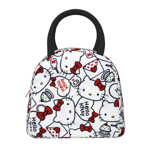 Hello Kitty τσάντα φαγητού φορητή μονωμένη τσάντα φαγητού ψυγείου με μπροστινή τσέπη 1