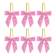 6 fiocchi natalizi in velluto piccoli da 8 cm - per albero, ghirlande, confezioni regalo, lavori creativi, matrimoni, feste, sacchetti per dolcetti,