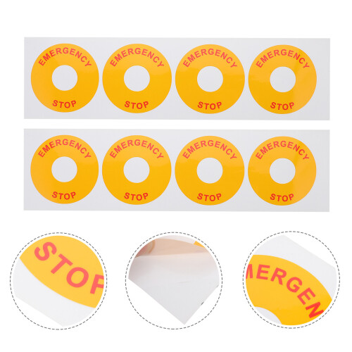 Shengike8pcs Ετικέτα προειδοποίησης έκτακτης ανάγκης στάσης Αυτοκόλλητο 1