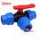 Σφαιρική βαλβίδα PE Pipe3-Way, 20/25/32/40/50mm, πλαστική κατασκευή, ευέλικτος έλεγχος ροής, 1