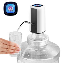 Distributore d'acqua automatico da 5 galloni, pompa elettrica ricaricabile tramite USB, portatile per casa e campeggio, compatibile con bottiglie