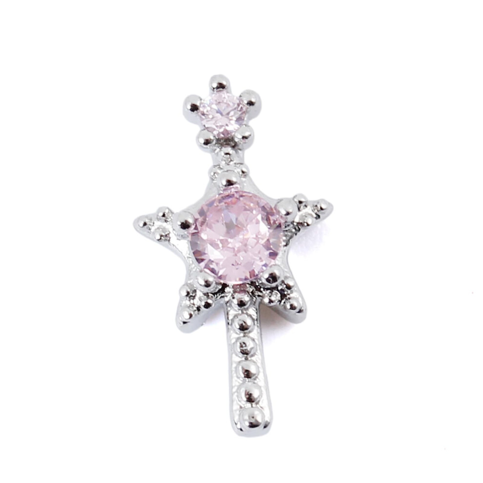 3D Nail Art Decorations with 3D Zircon Heart and Butterfly Charms for Sparkling Manicure Designs