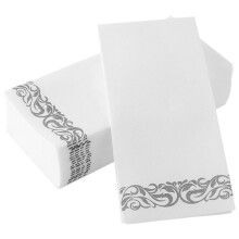 25 Guardanapos de Papel Descartáveis para Casamento, Aniversário, Festa e Hotel (Prateados)