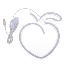 Guangmc Peach Neonvalomainos USB-yövalo kotibaariin ja kauppaan