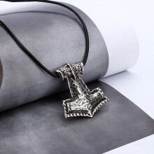 Mnycxen follureNorse Viking Amuletă Pandantiv Colier Corb Animale Viking Thor Ciocan Bijuterii