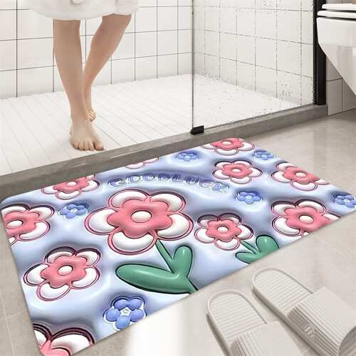 XIUH Home Textile 3D Antislip Badkamermatten Fruit Zonnebloem Matten Polyester Matten (E) 1