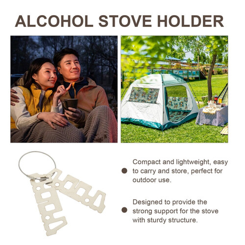Support de barbecue portable pour brûleur à alcool (2 pièces) 2