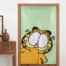 Garfield Door Curtain for Doorway, Pattern Print Blackout Privacy Window Curtain, Room Divider Curtain Tapestry Home Decor, 34" W X 56" L