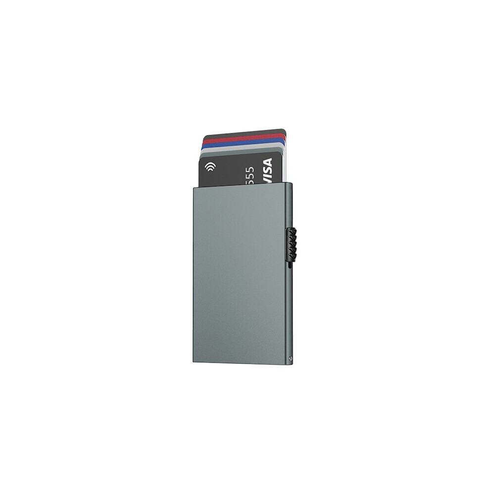 Card Holder For Men Credit Card Holder Rfid Blocking Pop-Up Card Holder Gray 9423501762474