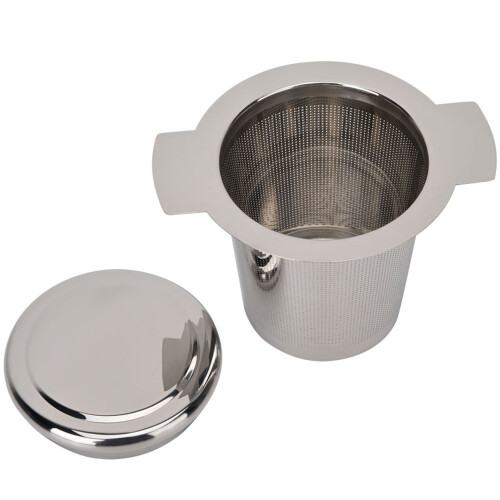 Boaby Teeblattfilter, Teeblatt-/Kaffeefilter, Edelstahl-Teefilter mit Deckel und Griff 2