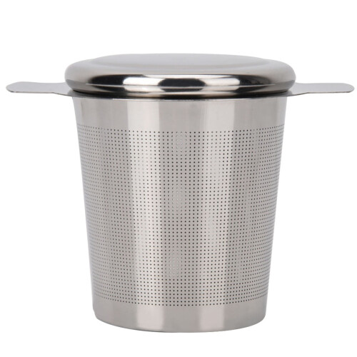 Boaby Teeblattfilter, Teeblatt-/Kaffeefilter, Edelstahl-Teefilter mit Deckel und Griff