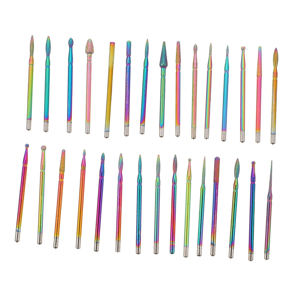 Professional Nail Drill Bits Set for Acrylic and Gel Removal, MultiShape Heads for Manicure