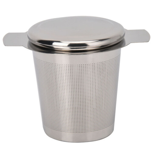 Boaby Teeblattfilter, Teeblatt-/Kaffeefilter, Edelstahl-Teefilter mit Deckel und Griff 1