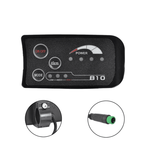 6PIN48V S810E-Bike LED Μετρητής Οθόνης IP65UART για Ηλεκτρικό Ποδήλατο Ηλεκτρικός Μετρητής 2