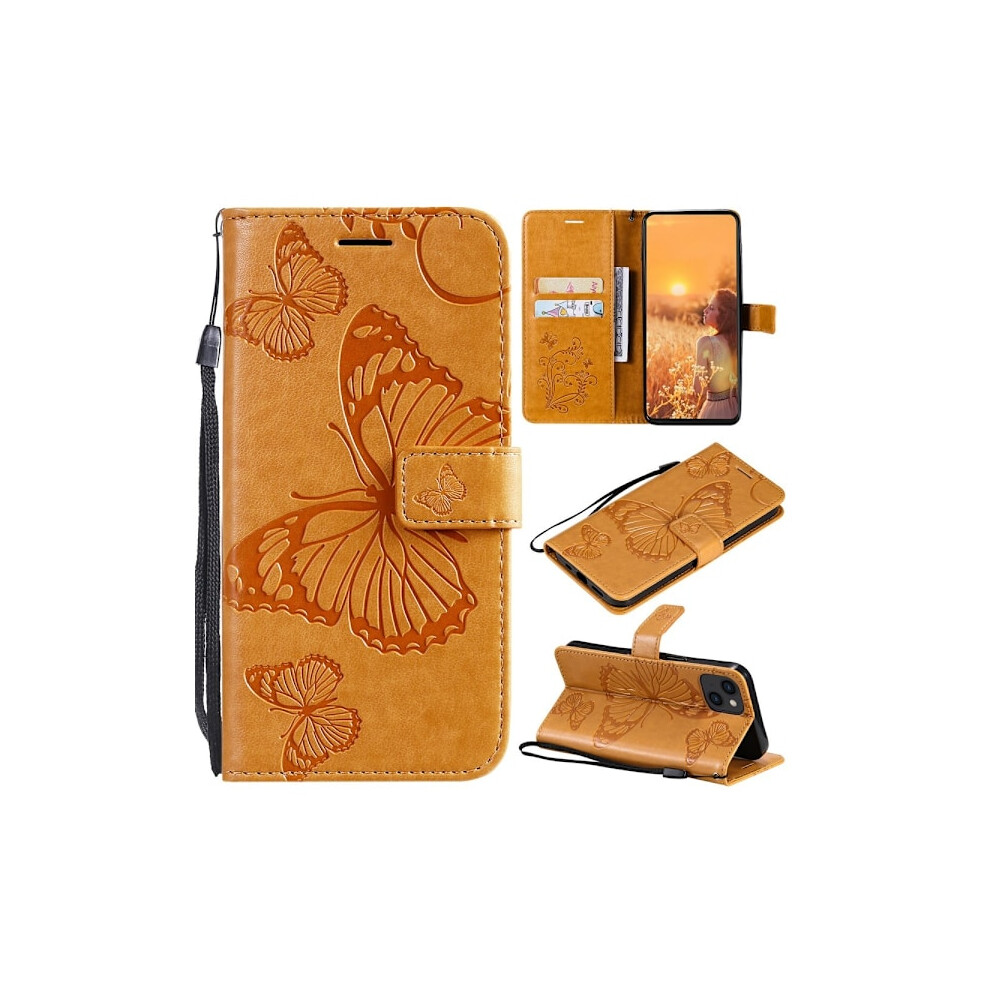Butterflies Wallet Case Compatible With Iphone 13 Mini - Yellow 9423501764010