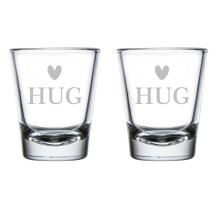 Set of 2 Shot Glasses 1.75oz Shot Glass Send A Hug Get Well Soon Thinking Of You Sorry For Your Loss Condolence Sympathy For Best Friend