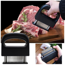 Ofertas del Cyber Monday 2024: Herramientas para barbacoa Viflosae, herramienta de 48 agujas para ablandar carne, compatible con martillar carne y