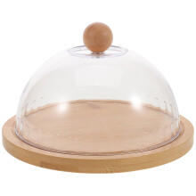 Cloche à dessert avec base, plateau à gâteau en verre avec couvercle, plateau de service pour fromages et fruits, compatible avec WSTEER, pour la