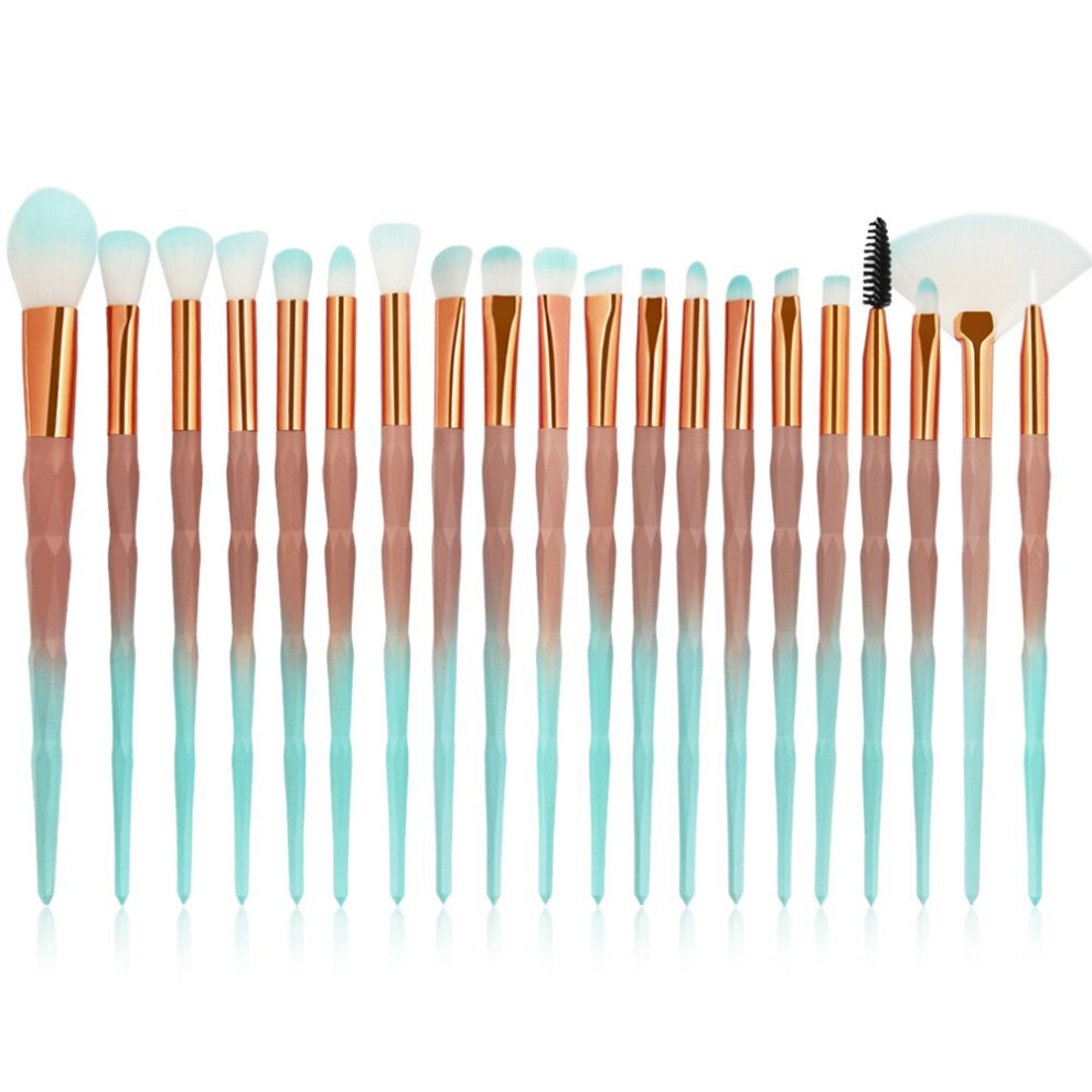 20 Piece Professional Makeup Brush Set with Soft Synthetic Bristles and Acrylic Handles