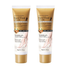 Shea Butter Hand and Foot Cream for Dry Cracked Skin, Deep Hydration Moisture Lock, 60g 2 Pack