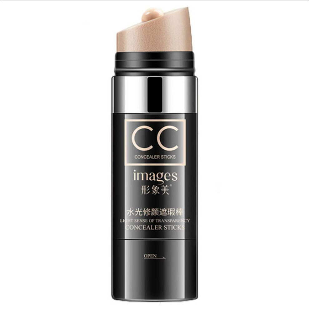White Dual Ended Contour And Highlighter Stick For Precision Face And Body Makeup, Buildable Coverage (White)