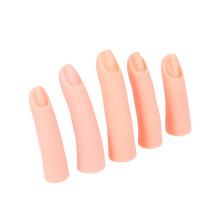 Nail Art Practice Finger Model 10Piece Set with Realistic Surface for Manicure and Pedicure Training