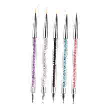5pcs DualEnded Nail Art Brush Pen Set with Fine Tip for Professional Manicure Painting
