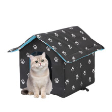 Outdoor Cat House Waterproof Winterproof Shelter for Cats Foldable Insulated Design for Winter