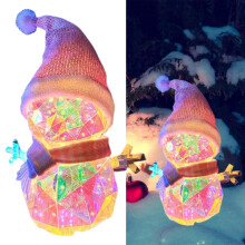 Giyblacko Lichtgevende Kerstsneeuwpop Ornament, USB-stekker, Decoratie voor binnen en buiten, Geschikt voor Kerstmis, Bruiloften, Feesten,