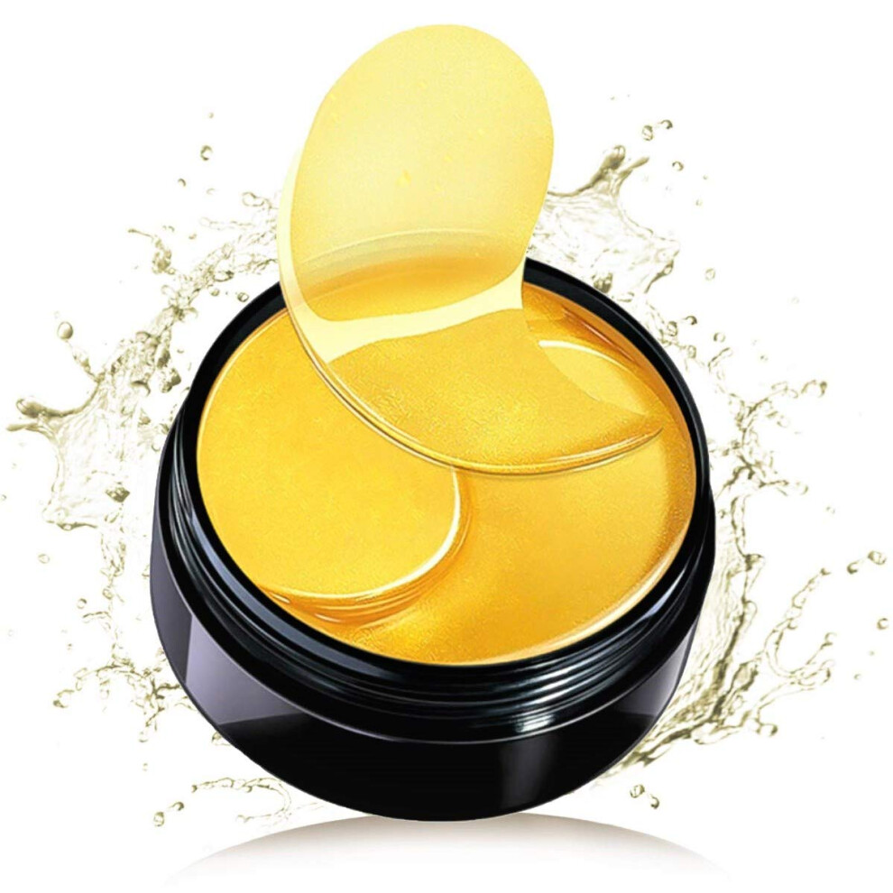 Gold/Dark Under Eye Mask With Collagen Eye Patches For Circles, Puffiness And Deep Hydration