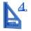 Regla 3D de múltiples ángulos 112x85x79 Azul 45/90 16