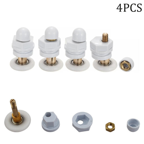 stuks douchedeurwielen/rollers/geleiders, wieldiameter 25 mm 2