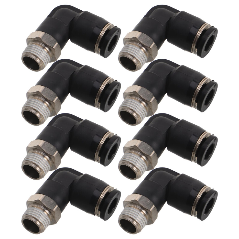 8Pcs Pneumatic Quick Connect Fittings Metal Elbow Push To Connect Couplings For Air Hose 9099447547194