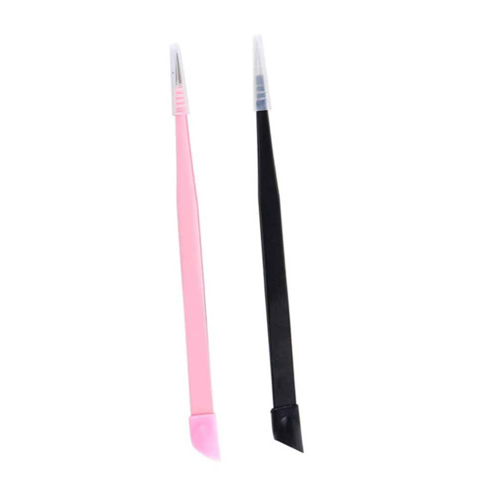 Nail Art Tools Kit with DualEnd Tweezers and Pressing Rod for Precise Manicure Decal Application