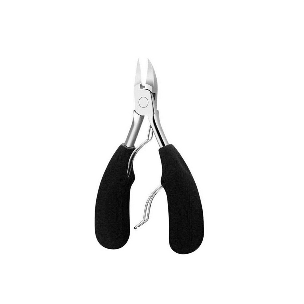 Black Stainless Steel Nail Clippers For Thick Nails, Professional Toenail Nippers For Ingrown Toenails, Ergonomic NonâSlip Grip, Type1
