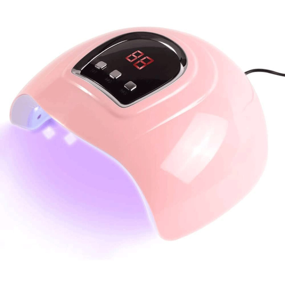 UV LED Nail Lamp 54W Gel Nail Polish Dryer with Smart Sensor, USB Powered and Timer Display
