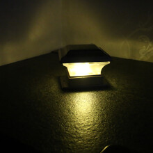 Luminárias solares para postes externos, luminárias de topo para cercas, ideais para decoração de pátios e jardins, itens essenciais para o lar,