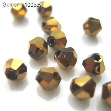 100 Stück 4 mm lose Rautenperlen für Halsketten, Armbänder, Schmuck, Armreifen, DIY-Markierungen