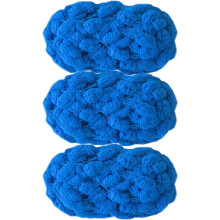 3 rollen pompon garen, 100% polyester pompon garen in de vorm van een jelly bean voor haken, breien, handwerk, matten en dierenmandjes, 450 g